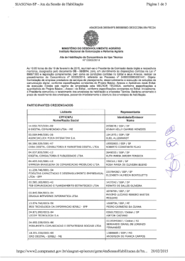 Ata da Sessão de Habilitação 20/02/2015