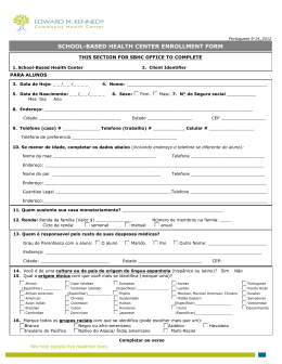 SCHOOL-BASED HEALTH CENTER ENROLLMENT FORM