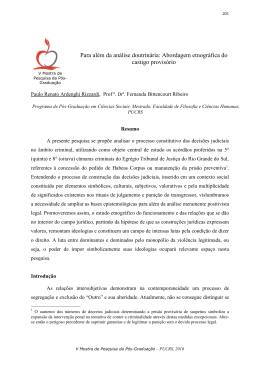 Para al&eacute;m da an&aacute;lise doutrin&aacute;ria: Abordagem etnogr&aacute;fica