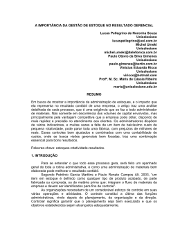 A IMPORT&Acirc;NCIA DA GEST&Atilde;O DE ESTOQUE NO