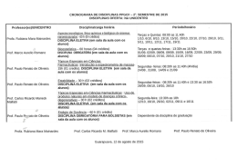 CRONOGRAMA DE DISCIPLINAS PPGCF