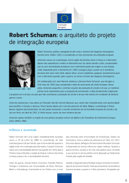 Robert Schuman: o arquiteto do projeto de integração