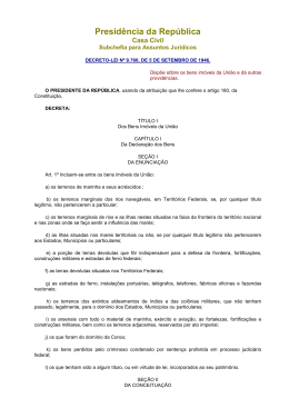 dec lei 9760-46 disp&otilde;e sobre im&oacute;veis da uni&atilde;o
