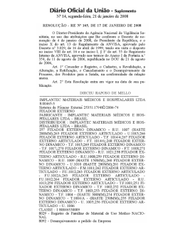 Diário Oﬁcial da União - suplemento