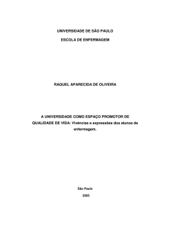 A universidade como espa&ccedil;o promotor de qualidade de vida