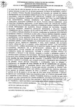 11ª Reunião Extraordinária CONSUNI
