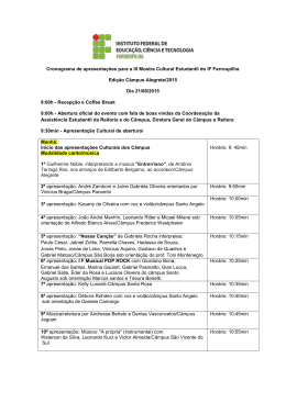 Programa&ccedil;&atilde;o III Mostra Cultural