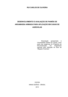 desenvolvimento e avalia&ccedil;&atilde;o de pain&eacute;is de argamassa