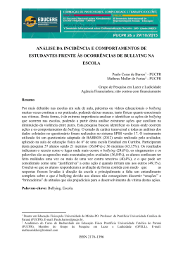 an&aacute;lise da incid&ecirc;ncia e comportamentos de estudantes frente &agrave;s