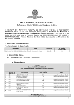 Edital n&ordm; 292/2014 - Instituto Federal de Educa&ccedil;&atilde;o, Ci&ecirc;ncia e