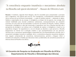 Rauan de Oliveira Luiz - VII Encontro de Pesquisa na Graduação