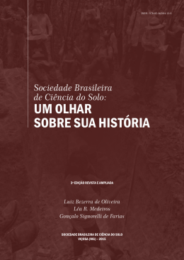 um olhar sobre sua história - Sociedade Brasileira de Ciência do Solo