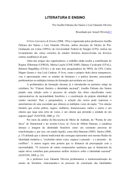LITERATURA E ENSINO - Recanto das Letras
