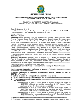 Reuni&atilde;o CEEMM - 25/08/2011 - S&uacute;mula (Arquivo PDF - Crea-SP