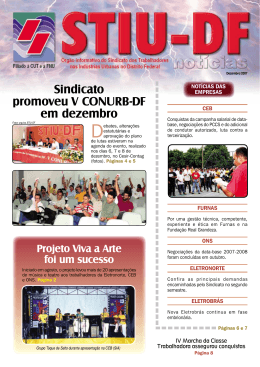 Sindicato promoveu V CONURB-DF em dezembro - STIU-DF