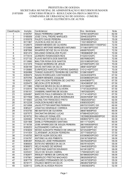 Resultado da Prova Objetiva - Eletricista