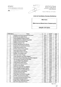 Lista Definitiva - Marketing e Comunicação