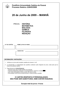 20 de Junho de 2009 – MANHÃ