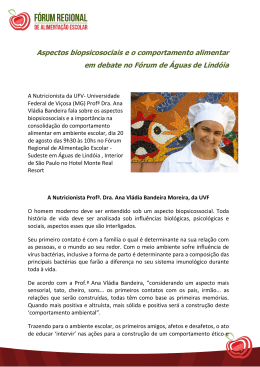 Aspectos biopsicosociais e o comportamento alimentar em debate no