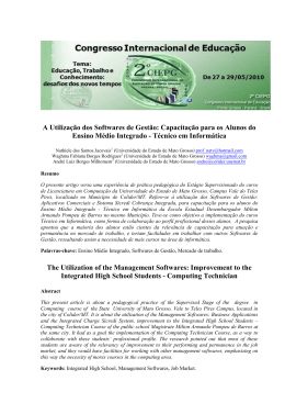 98 - A Utiliza&ccedil;&atilde;o dos Softwares de Gest&atilde;o - Capacita&ccedil;&atilde;o