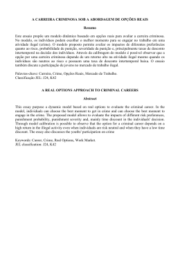 A CARREIRA CRIMINOSA SOB A ABORDAGEM DE