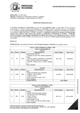 Homologa&ccedil;&atilde;o