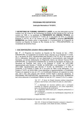P&aacute;gina | 1 PROGRAMA PR&Oacute;-ESPORTE/RS Instru&ccedil;&atilde;o Normativa n&ordm;