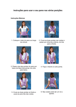 Instru&ccedil;&otilde;es para usar o seu pano nas v&aacute;rias posi&ccedil;&otilde;es