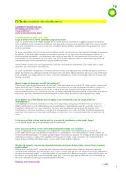 FAQs do processo de recrutamento
