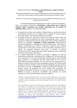An&aacute;lise do documento &ldquo;Orienta&ccedil;&otilde;es e regras b&aacute;sicas para o Cargo