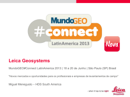 Leica Geosystems - MundoGEO#Connect 2016