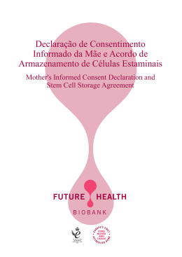 Declara&ccedil;&atilde;o de Consentimento Informado da M&atilde;e e