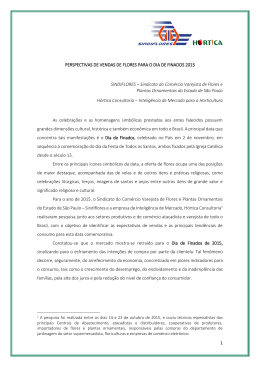 1 PERSPECTIVAS DE VENDAS DE FLORES PARA O DIA DE