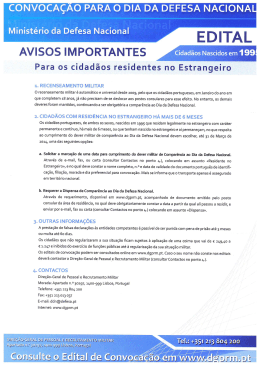 Edital - Convocação para o dia da Defesa Nacional