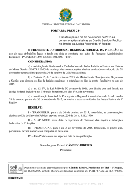 PORTARIA PRESI 244 - Tribunal Regional Federal da 1ª Região