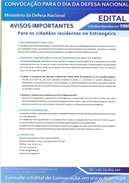 Edital - Convocação para o Dia da Defesa Nacional
