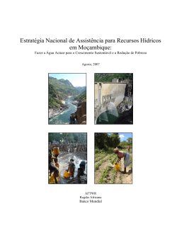Estrat&eacute;gia Nacional de Assist&ecirc;ncia para Recursos H&iacute;dricos em