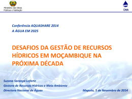 Desafios da gest&atilde;o de recursos h&iacute;dricos em