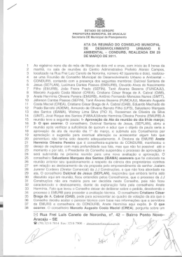 Ata dia 29 de Mar&ccedil;o - Prefeitura de Aracaju