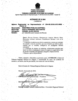 AC006584\(Agravo na Representa&ccedil;&atilde;o.Paulo Fernando dos Santos