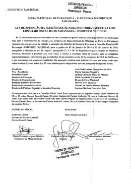 Ata de apuração - Sindifisco Nacional