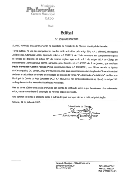 Edital nº 54/DADO-DAG/2015, de 02/07/2015