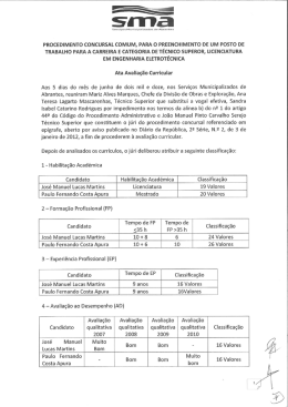 PROCEDIMENTO coNcuRsAI. coMuM, PARA o