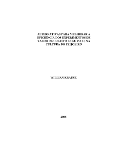 ALTERNATIVAS PARA MELHORAR A EFICI&Ecirc;NCIA DOS