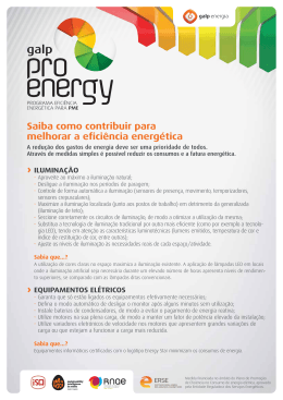 Saiba como contribuir para melhorar a eficiência energética