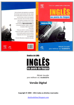 Ingl&ecirc;s na Ponta da L&iacute;ngua: M&eacute;todo Inovador Para melhorar seu