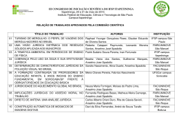 III CONGRESSO DE INICIA&Ccedil;&Atilde;O CIENT&Iacute;FICA DO IFSP