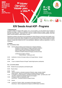XXV Sessão Anual AOP