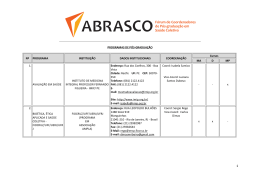 PROGRAMAS DE P&Oacute;S-GRADUA&Ccedil;&Atilde;O N&ordm; PROGRAMA INSTITUI&Ccedil;&Atilde;O DADOS