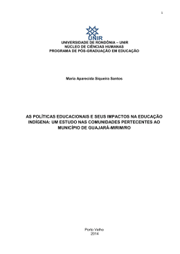 as pol&iacute;ticas educacionais e seus impactos na educa&ccedil;&atilde;o ind&iacute;gena